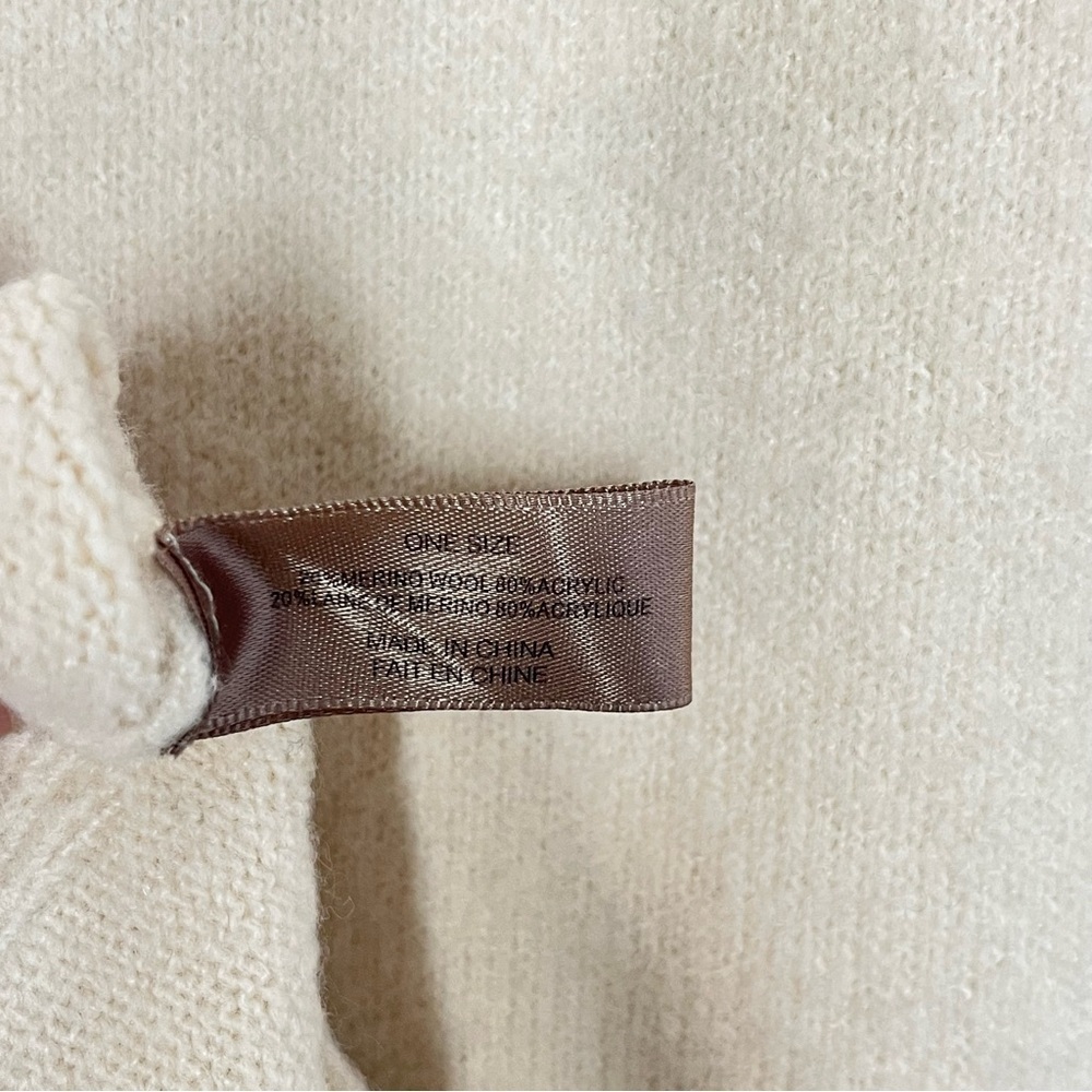 Look by M Merino Wool Funnelneck Flowy Blouse Women’s Cream/Ivory Classic Winter - Picture 11 of 15